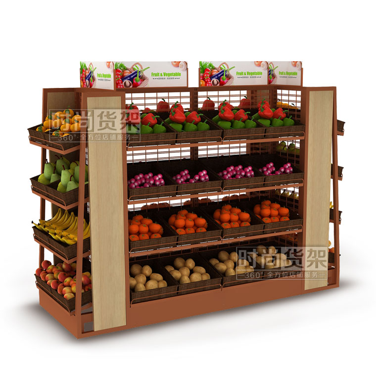 便利店貨架_果蔬架(網板中島)